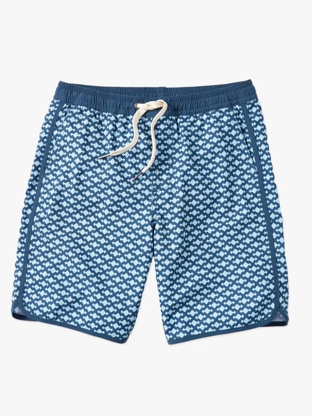 Fair Harbor BOYS Blue Geo-Print Swim Trunks Sz XL